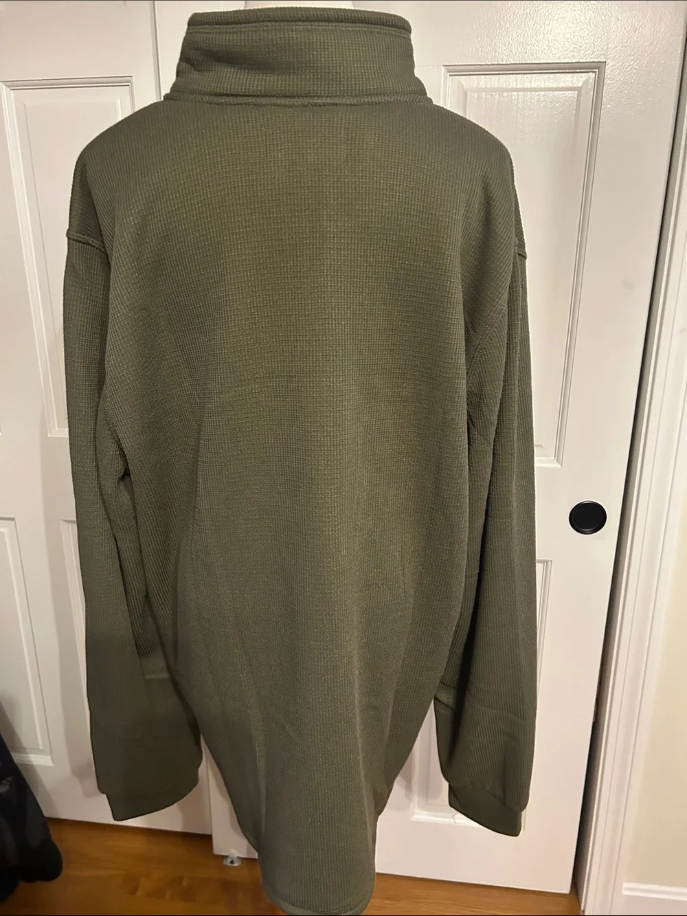 Heritage Olive Green Quarter-Zip Thermal fleece lined Pullover
